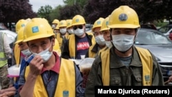Kineski građevinski radnici koji su radili na izgradnji Kineskog kulturnog centra u Beogradu, maj 2020.