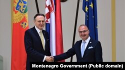 Šefovi diplomatija Crne Gore i Hrvatske, Ranko Krivokapić i Gordan Grlić Radman. Foto: Vlada Crne Gore 12. septembar 2022.