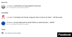 Alexandra Barbu se prezintă pe pagina sa personală de Facebook ca fiind angajată la ASF.