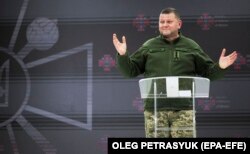 Головнокомандувач Збройних сил України Валерій Залужний під час пресконференції. Київ, 26 грудня 2023 року