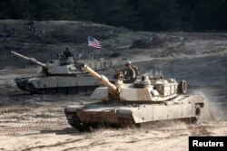 Танки Abrams у Латвії.