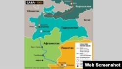Харитаи CASA-1000 аз вебсайти www.casa-1000.org