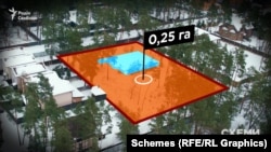 На земельній ділянці площею 25 соток можна розгледіти фундамент майбутньої будівлі
