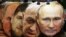 Măști de față care îi înfățișează pe președintele rus Vladimir Putin, proprietarul grupului Wagner Evgheni Prigojin, liderul regional cecen Ramzan Kadîrov și Aleksandr Lukașenko sunt expuse spre vânzare la o piață de suveniruri. Petersburg, 05 iunie 2023