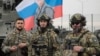 Кадыровцы во время торжественного построения в честь 70-летия президента РФ Владимира Путина. Грозный, Чечня. 7 октября 2022 года
