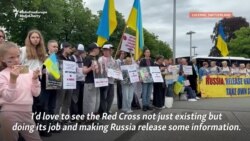 Missing Ukrainian Soldiers' Wives, Children Rally In Switzerland Missing Ukrainian Soldiers' Wives, Children Rally In Switzerland