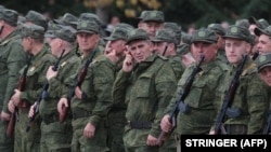 Резервисты, призванные во время частичной мобилизации в Севастополе, Крым, 27 сентября 2022 года