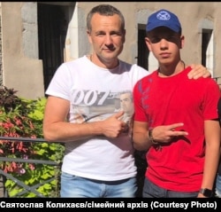 Мер Херсону Ігор Колихаєв (л) та його син Святослав (п)