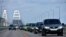 Автомобили на Керченском мосту