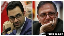 ولی‌الله سیف، مدیر پیشین بانک مرکزی (تصویر راست) و معاونش، احمد عراقچی