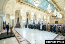 Președintele Klaus Iohannis, recepția de la Palatul Cotroceni, 1 decembrie 2003