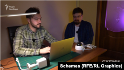 Експерт «Лабораторії цифрової безпеки» Іван Антонюк та журналіст «Схем» Кирило Овсяний