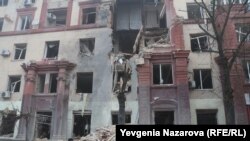 Результат обстрілу російською армією житлового будинку в центрі Запоріжжя. 18 жовтня 2023 року