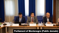 Nikolić (u sredini) u Skupštini Crne Gore