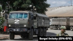 Российские военнослужащие в оккупированном Мелитополе. Лето 2022 года