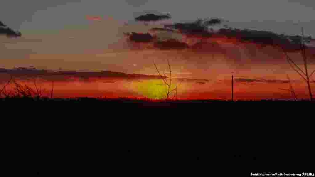 Захід сонця на Київщині 