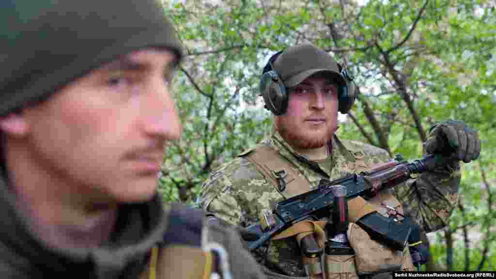 Українські військові на позиціях. Харківщина, 9 травня 2022 року 