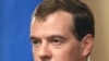Russian President Dmitry Medvedev delivers his televised statement to the nation from Sochi.