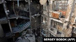 Последствия обстрела Харькова в апреле 2022 года