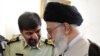 احمدرضا رادان (چپ) در کنار علی خامنهای