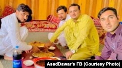 Moments after this lunch on June 19, these four members of the Youth of Waziristan NGO were gunned down as they got into their car.