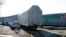 KALININGRAD, RUSSIA – MARCH 2, 2022: Train used for transporting cars is seen at an Avtotor car factory. BMW carmaker has decided to halt production at the Avtotor car factory and the export of cars to Russia amid the Russian special military operation in