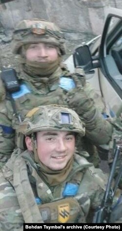 Богдан Цимбал з братом на фронті. Україна. Весна 1922 року