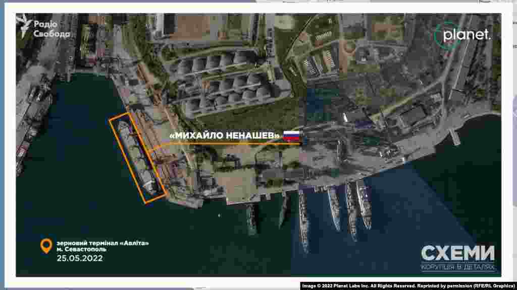 25 травня до «Авліти» прибуває ще одне російське судно «Михайло Ненашев». Процедура повторюється: завантажується зерном, прямує до Середземного моря, вказуючи портом призначення турецький Іскендерун. Але також з часом вимикає радари.  