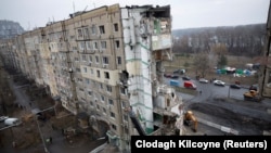 Dozens were killed when this apartment block was hit by a Russian missile strike in Dnipro on January 14.