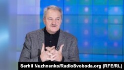 Олег Чабан під час запису програми "Суботнє інтерв'ю"