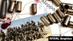 На фото ймовірно російські найманці ПВК «Вагнера» у Сирії. 2014-2015 роки. Колаж