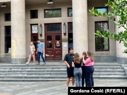 Zgrada beogradskog Pravnog fakulteta u blokadi, 22. avgust 2025.