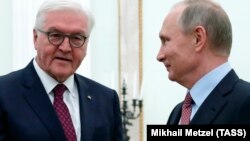 د جرمني ولسمشر فرانک والټر اشټاینمایر او د روسیې ولسمشر ولادیمیر پوتین