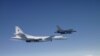 A Belgian Air Force F-16 fighter jet intercepts a Russian supersonic strategic bomber Tu-160 over Baltic Sea in 2019.