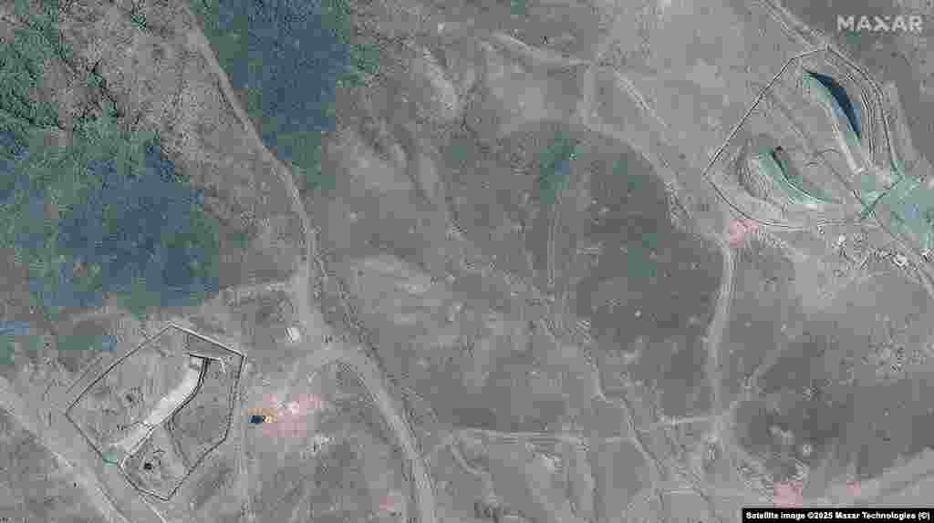 Hyrjet në tunelet e kompleksit Fordo, para dhe pas sulmeve ajrore amerikane.