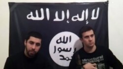 A screenshot of two men who claim in a video posted on the Internet that they were behind the Volgograd bombings.
