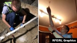 Отвір у стелі помешкання журналіста Михайла Ткача, ймовірно, зробили для його прослуховування