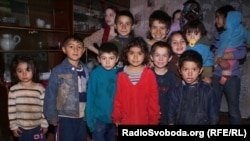 Romany family in Ukraine