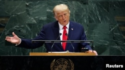 Президент США Дональд Трамп на сессии Генеральной ассамблеи ООН