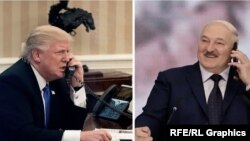 Colaj: Donald Trump și Aleksandr Lukașenko.