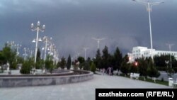 The provincial capital, Turkmenabat, was heavily hit by the storms.