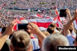 Під час «Маршу свободи» в Мінську, 16 серпня 2020 року