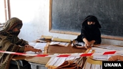 Vote counting in Nangarhar Province on August 24