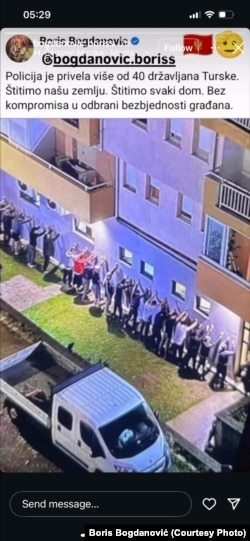 Objava poslanika Borisa Bogdanovića na Instagramu