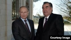 Аксҳо аз ҷараёни мулоқоти Путин ва Раҳмон