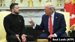 Володимир Зеленський та Дональд Трамп під час зустрічі в Білому домі, що стала скандальною. Вашингтон, 28 лютого 2025 року