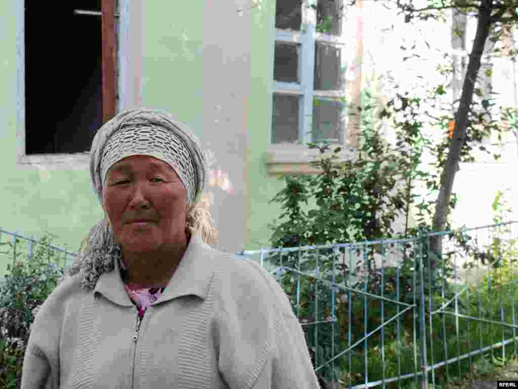 This ethnic Uzbek woman is the only resident of her street in Osh's Cheremushky neighborhood. -