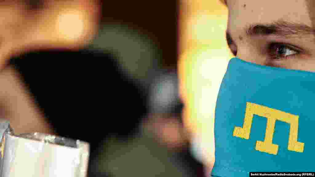 Активисты международного общественного движения #LiberateCrimea 27 февраля на Майдане Независимости провели акцию «Украина, помни: Крым оккупирован» приуроченную ко «Дню сопротивления Крыма российской оккупации»