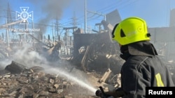 Пожежа на об'єкті енергетичної інфраструктури після російського ракетного удару в Київській області в Україні, 31 жовтня 2022 року