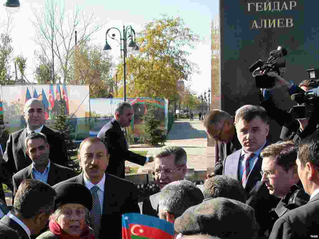 A monument to Aliyev has also been erected in Astrakhan, Russia. 